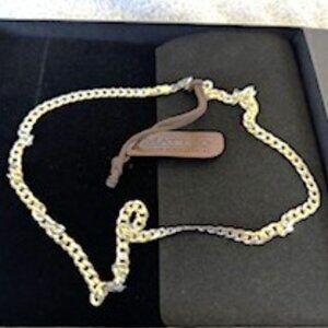 Matteo Italian Men's Jewelry Sterling Silver chain necklace NWT